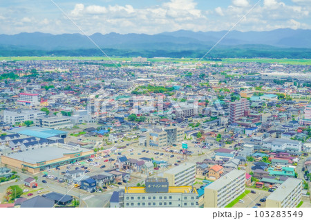 セリオン(秋田市ポートタワー)からの秋田市の風景 セリオン(秋田市ポートタワー)からの秋田市の風景 103283549