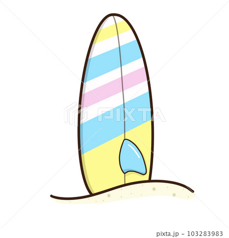 Cute colorful surfboard Cute colorful surfboard 103283983