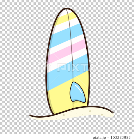 Cute colorful surfboard Cute colorful surfboard 103283983