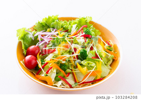 テーブル上の野菜サラダ テーブル上の野菜サラダ 103284208