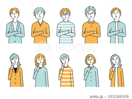 男女　セット　疑問　3色 103286109