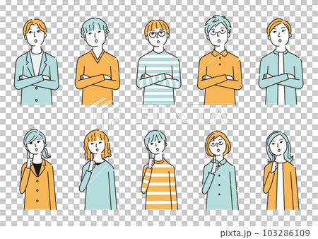 男女　セット　疑問　3色 103286109