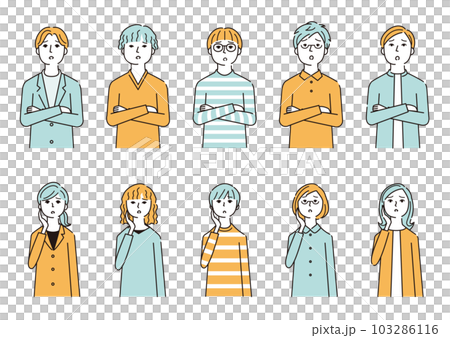 Men and women set puzzle 3 colors Men and women set puzzle 3 colors 103286116