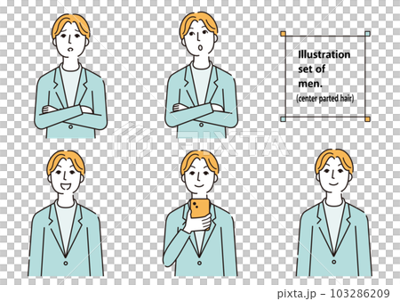 Men's Material Facial expression center division 3色 Men's Material Facial expression center division 3色 103286209