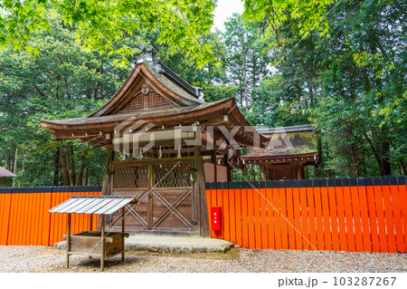 京都八瀬 新緑の頃の御陰神社 京都八瀬 新緑の頃の御陰神社 103287267