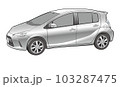 コンパクトな乗用車のイラスト 103287475