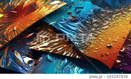 Space abstract landscape, planets and star system, virtual reality, energy source, Generated AI Space abstract landscape, planets and star system, virtual reality, energy source, Generated AI 103287839