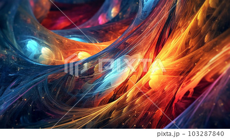 Space abstract landscape, planets and star system, virtual reality, energy source, Generated AI 103287840