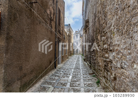 medieval Sicilian village medieval Sicilian village 103289930