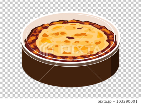 一次性容器中的焗烤肉和多利亞肉 103290001