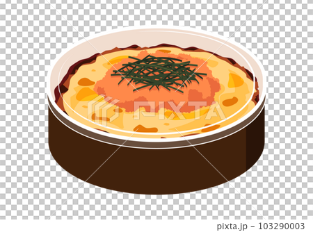 裝在一次性容器中的烤明太子和明太子多利亞 103290003