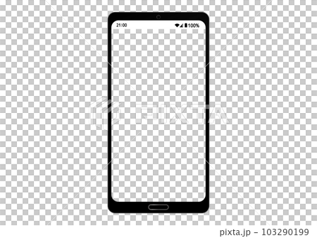 Screen part clipped smartphone single item material 103290199