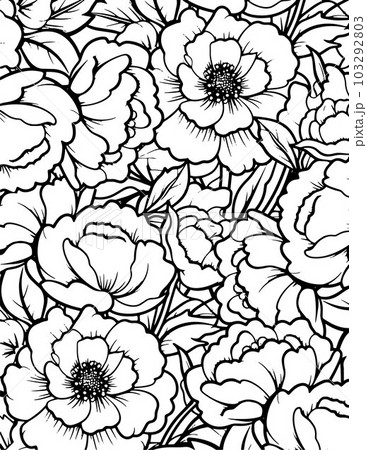 Flowers Coloring Page 103292803