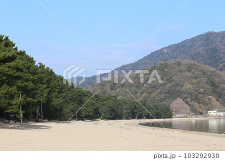 気比の松原　敦賀湾　松林　松原海水浴場　福井県　敦賀市　敦賀湾　気比の松原海水浴場　海水浴場　釣場 103292930