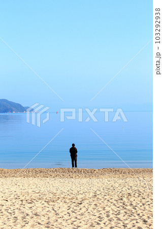 気比の松原　敦賀湾　松林　松原海水浴場　福井県　敦賀市　敦賀湾　気比の松原海水浴場　海水浴場　釣場 103292938