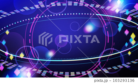 デジタルなミュージックをイメージした背景_16:9 103293136
