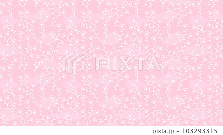 古風な薄紅色の草花の和柄素材16：9 103293315