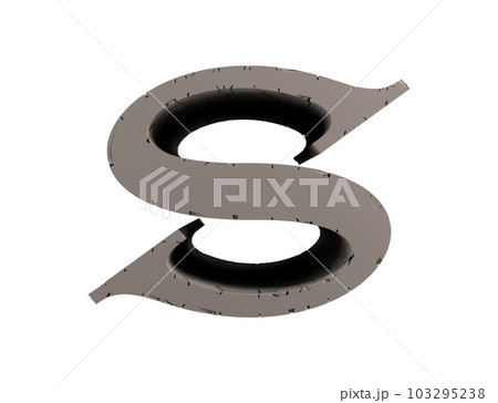 Decorative letter on transparent background.Art font illustration. Decorative letter on transparent background.Art font illustration. 103295238