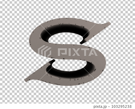 Decorative letter on transparent background.Art font illustration. Decorative letter on transparent background.Art font illustration. 103295238