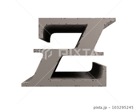 Decorative letter on transparent background.Art font illustration. 103295245