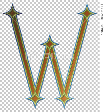 Decorative letter on transparent background.Art font illustration. 103295451