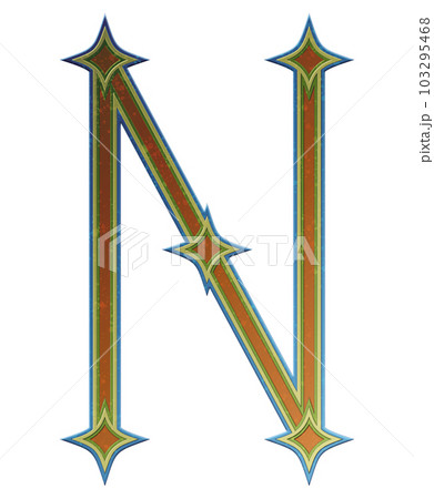 Decorative letter on transparent background.Art font illustration. Decorative letter on transparent background.Art font illustration. 103295468