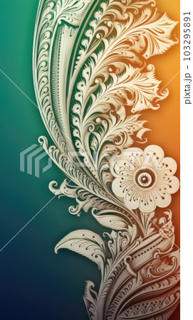 AI generated creative illustration with Indian flag concept AI generated creative illustration with Indian flag concept 103295891