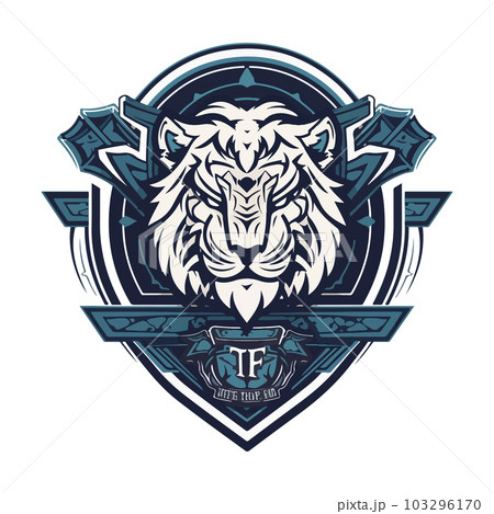 Tiger mascot sport logo design. Tiger animal mascot head vector illustration logo. Wild cat head mascot, Tiger head emblem design for eSports team 103296170