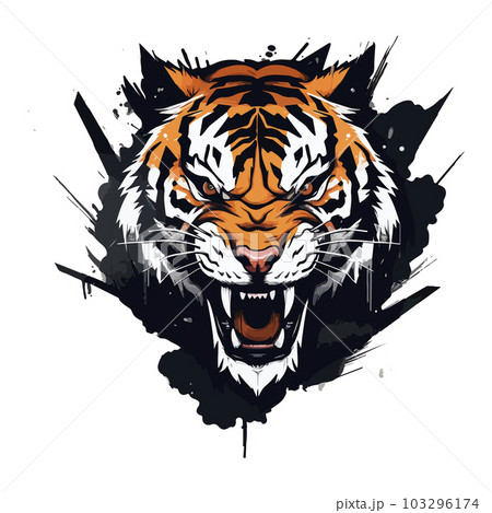 Tiger mascot sport logo design. Tiger animal mascot head vector illustration logo. Wild cat head mascot, Tiger head emblem design for eSports team Tiger mascot sport logo design. Tiger animal mascot head vector illustration logo. Wild cat head mascot, Tiger head emblem design for eSports team 103296174