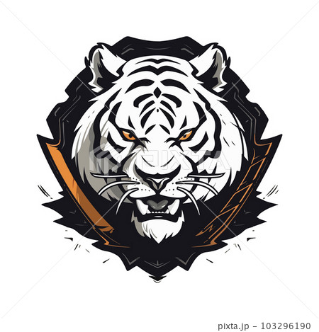 Tiger mascot sport logo design. Tiger animal mascot head vector illustration logo. Wild cat head mascot, Tiger head emblem design for eSports team Tiger mascot sport logo design. Tiger animal mascot head vector illustration logo. Wild cat head mascot, Tiger head emblem design for eSports team 103296190