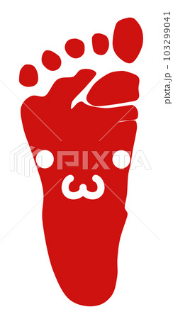 足形にニコチャンマーク 足形にニコチャンマーク 103299041
