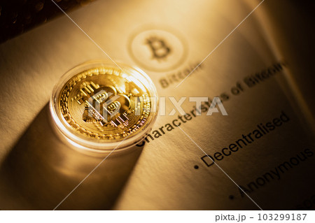 Bitcoin virtual money and fiat money coins euro 103299187
