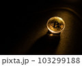 Bitcoin icon sign payment symbol golden background 103299188