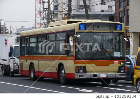 神奈川中央交通バス車両の陸送風景:埼玉県川口市内にて 神奈川中央交通バス車両の陸送風景:埼玉県川口市内にて 103299334