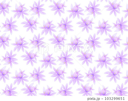 ほんわかやわらかい、ほてい草の紫のお花のシームレス背景 ほんわかやわらかい、ほてい草の紫のお花のシームレス背景 103299651