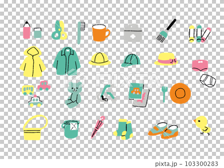 A set of handwritten icons that can be used in nursery schools and kindergartens A set of handwritten icons that can be used in nursery schools and kindergartens 103300283