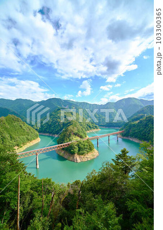 奥大井湖上駅の景色＿No1 103300365