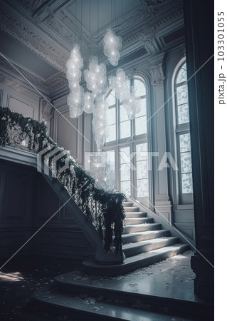 modern theatrical staircase in the sun 103301055