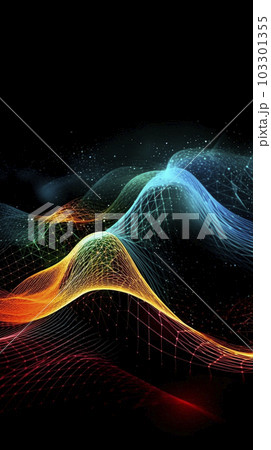 mobile background with modern graphics elements of rainbow colors 103301355