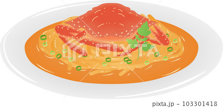 渡り蟹のトマトクリームパスタ 103301418