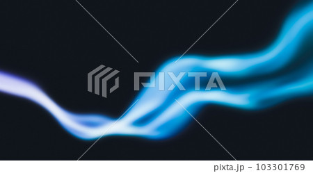 Smoke wave on dark background, blue white black...のイラスト素材 [103301769 ...