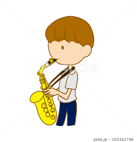 サックスを吹く男の子 サックスを吹く男の子 103302786