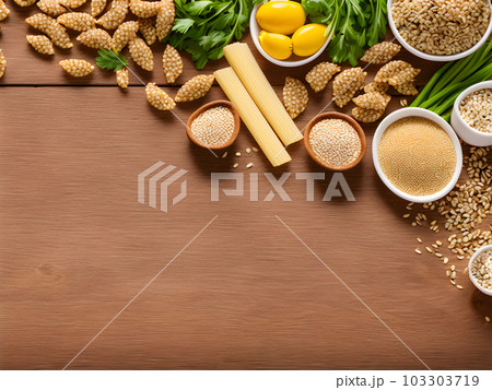 Background image of cereals and fruits 44 103303719