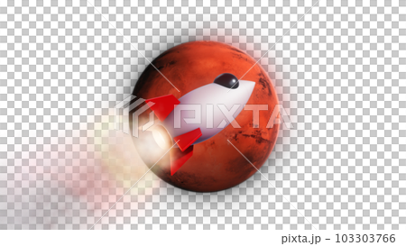 3D Render Space Traveler Rocket Jet Fly And Big Red Mars Planet Background On Galaxy Space Star Field 3D Illustration 3D Render Space Traveler Rocket Jet Fly And Big Red Mars Planet Background On Galaxy Space Star Field 3D Illustration 103303766