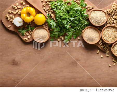 Background image of cereals and fruits 61 103303957