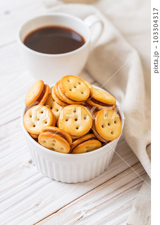 biscuit with pineapple jam biscuit with pineapple jam 103304317