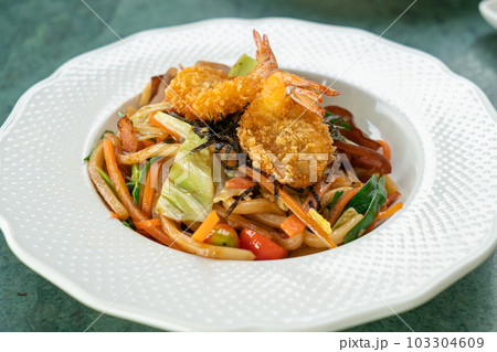Stir-Fried Udon Noodles in Japanese style - Yaki Udon 103304609