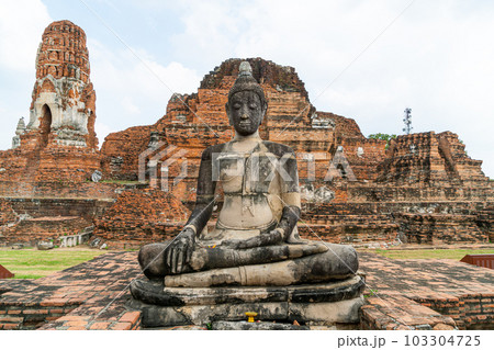 Wat Mahathat Temple in the precinct of Sukhothai Historical Park, a UNESCO World Heritage Site in Thailand 103304725