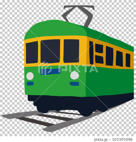 江ノ電　手描きのゆるいシンプルイラスト 103305096