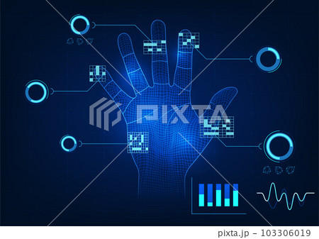 Fingerprint scanner technology background Technologies that help secure information and use it as identity information. It is a technology that organizations use to protect corporate data. 103306019